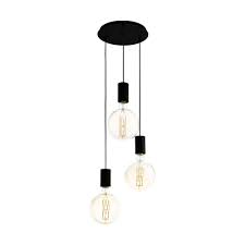 eglo hanglamp pozueta zwart 3xe27