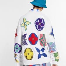 Louis vuitton men sweater long sleeve crew neck bl $225 $0 size: Louis Vuitton Lv Men Multicolor Monogram Crewneck Flowers Sweater 100 Wool Lulux