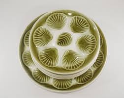 French Majolica Oyster Plates And Serving Platter Set Etsy Serving Platters Plates Platter Set