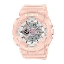 Casio Baby G Ba110 Series Rose Gold Metallic Pink Resin Band Watch Ba110rg 4a Ba 110rg 4a Watchspree