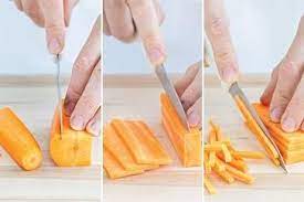 Jenis Potongan Sayuran Macam Macam Potongan Sayuran Potongan Sayuran Yang Digunakan Pada Mas How To Julienne Carrots Culinary Techniques Matchstick Carrots