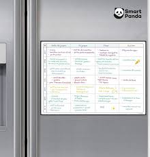 Tableau Planificateur De Repas Et Agenda Par Smartpanda Grand Calendrier Magnetique Ideal Pour Des Examen Planificateur Repas Planificateur Taches Menageres