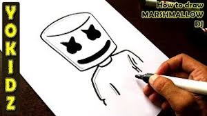 Shop marshmello face masks created by independent artists from around the globe. How To Draw Marshmallow Dj Youtube