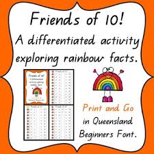 Friends Of 10 Rainbow Worksheets Teaching Resources Tpt