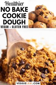 Refined Sugar Free And Oil Free Edible Cookie Dough This Healthier Version Of No Bake Vegan And Glu Healthy Vegan Cookies Vegan Dessert Recipes Vegan Cookies