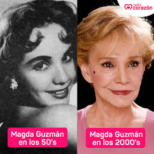 50 años de diferencia y su belleza siempre estuvo presente! 🥰 Hoy  recordamos a una de las actrices más conocidas de México, Magda Guzmán. .  ¿En qué telenovela la viste? 😯👇
