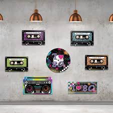 Check out our 1960s party decor selection for the very best in unique or custom, handmade pieces from our banners & signs shops. 80s Party Supplies 1980s Party Decorations 80s Theme Party Hanging Cards Decorating Kit Retro Design With 2 Ropes And 40 Glue Point Dots 24 Pieces Cassette Tape Cutouts With 7 Different 80s Style