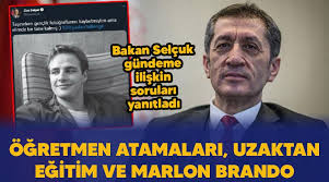 Ziya selçuk marlon brando benzerliği milli eğitim bakanı ziya selçuk twitter'da 4 mayıs 2021'de #20liyaslarchallenge hashtag ile gençlik fotoğrafını paylaştı. Ogretmen Atamalari Uzaktan Egitim Ve Marlon Brando Yeni Mesaj