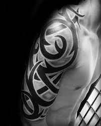 10 most inspiring tribal sleeve tattoos ideas find and save ideas about tribal sleeve tattoos on pinterest tribal tattoos tattoo designs tattoo pictures page 28. 75 Half Sleeve Tribal Tattoos For Men Masculine Design Ideas