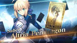 Fate/Grand Order - Altria Pendragon Servant Introduction - YouTube