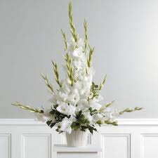 Red Gladiolus Floral Arrangements For Church Altar Altar Arrangement White Flower Arrangements Tall Flower Arrangements Flower Arrangements