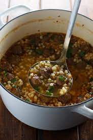 Wonderful greek wedding soup moore or less cooking food blog. Moroccan Meatball Couscous Soup Recipe Little Spice Jar