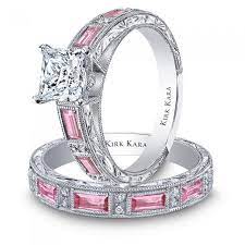 I Likey Pink Wedding Rings Pink Engagement Ring Colored Stone Engagement Rings