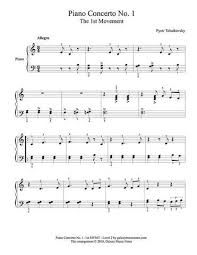 Tchaikovsky S Piano Concerto No 1 Movement 1 Level 2 Piano Sheet Music Piano Sheet Music Sheet Music Piano Sheet