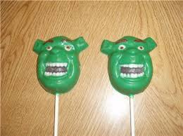 Having a shrek party and looking for some fun and great ideas for the kids to take home as party favors? Shrek Chocolate Lollipops Birthday Party Favors Rottieprincess Candy And Gifts