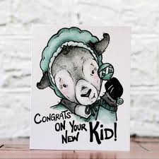 New Baby Card Congratulations Kid Goat Funny Pun Congrats Etsy New Baby Cards Baby Cards New Baby Products