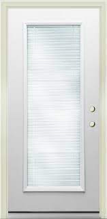 These sturdy and trendy 36 x 80 exterior door are made of optimal quality materials that are grade a and are loaded with some fascinating features. Mastercraft Internal Blind Primed Steel Full Lite Exterior Door System At Menards