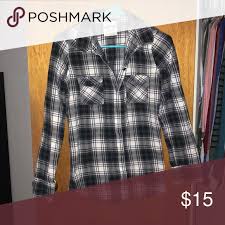 kirra flannel black grey white button down flannel kirra