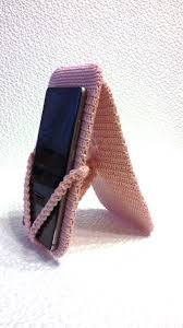 Crochet Phone Stand For Desk With Pouch Is Perfect Gift Etsy Phone Stand Crochet Mobile Phone Stand For Desk