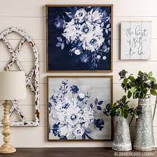Mix Moody Blue Wall Decor With Weathered And Rustic Accent Pieces For A Winter Inspired Space Winter Wall Decor Blue Wall Decor Hobby Lobby Wall Decor