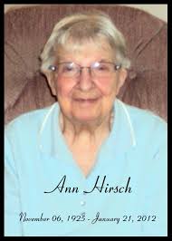 Anna Hirsch Obituary