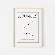 Aquarius Printable Zodiac Art Aquarius Totem Horoscope Art Totem Art Zodiac Gift Printable Zodiac Horoscope Gifts Astrology Stars Horoscope Art Zodiac Art Horoscope Gifts