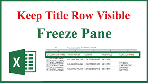 How To Keep The Top Row Visible While Scrolling Down In Excel Excel Tutorials Excel Tutorial