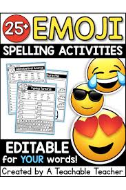 A fast emoji search experience with options to browse every emoji by name, category, or platform. Editable Emoji Spelling Activities A Teachable Teacher