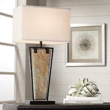 Zion Tapered Slate Table Lamp By Franklin Iron Works 5y313 Lamps Plus