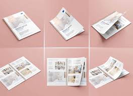 Download Free A4 Spiral Wire Bound Book Mockup Psd Set 6 Renders Good Mockups