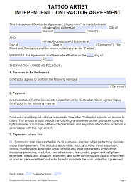 New jersey department of health | public health & food protection program q: Free Tattoo Artist Independent Contractor Agreement Pdf Word