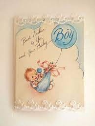 Baby Boy Baby Shower Card New Baby Best Wishes Card With Baby Shower Cards Boy Baby Shower Card Best Wishes Card