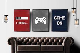 Video Game Wall Art Gaming Prints Set Gaming Wall Art Set Of Etsy Video Game Wall Art Gaming Wall Art Boys Game Room