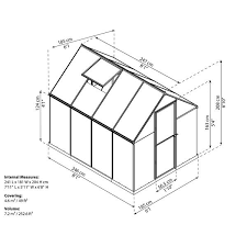 Choose from our selection of greenhouse plastic to cover your greenhouse frame, or create a cold our agtec woven greenhouse plastics are extra thick and scrim reinforced to offer superb strength. Palram Mythos 6 Ft X 8 Ft Silver Aluminum Polycarbonate Greenhouse 701549 Rona