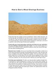 We did not find results for: How To Start A Wood Shavings Business