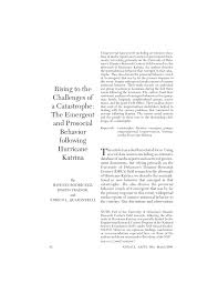 Dengan 1 room 2 guest. Pdf Rising To The Challenges Of A Catastrophe The Emergent And Prosocial Behavior Following Hurricane Katrina