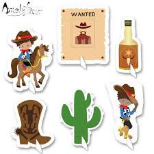Wine glass charms markers tags identification,wine charms for stem glasses,wine bachelorette tasting party favors decorations,beach themed set of 18 4.6 out of 5 stars 60 $12.99 $ 12. Cowboy Theme Party Table Centerpiece Western Boys Wine Boot Horse Decorations Kids Event Birthday Party Decorations Supplies Buy At The Price Of 2 94 In Aliexpress Com Imall Com