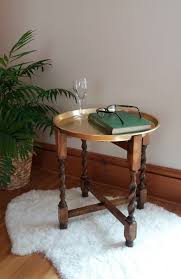 Vintage Folding Side Table Oak Side Table Folding Table Etsy Coffee Table Vintage Oak Side Table Coffee Table