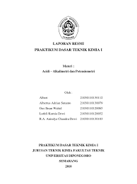 Check spelling or type a new query. Laporan Resmi Acidi Alkalimetri Dan Potensiometri Kelompok2 Kamis Siang