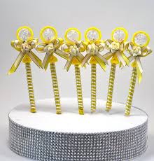 Yellow Baby Shower Pen Favor Boy Party Favors By Favorsboutique 38 00 Lapiceros Decorados Plumas Lapices