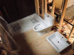 The point is simply to get the basic plumbing skeleton in place. Bathroom Rough In Joist Under Wall Terry Love Plumbing Advice Remodel Diy Professional Forum