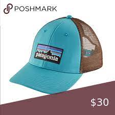 Patagonia Logo Trucker Hat One Size Mako Blue New Trucker Hat Patagonia Hat Hats