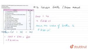 Calculate From The Following Data Gross National Product At Factor Cost By A Income Method B Youtube