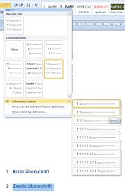 Jein, weil ich ja mit zeilenschaltung und tab die aufzählung mache. Uberschriften Mit Nummerierung In Word 2010 Computertipps