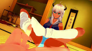 MINOTAUR CHAN LOVES FOOTJOB AND JERKS OFF a DICK WITH HIS BIG FEET : 3D  Hentai watch online