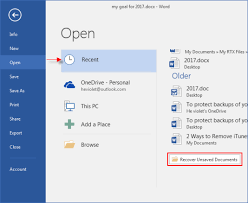 The autorecover destination folder will open; How To Recover Unsaved Word Document