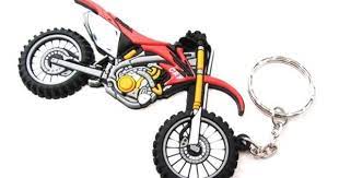 Red 3d Honda Crf Motocross Rubber Keychain For Boyfriend Rubber Keychain Best Boyfriend Gifts Motocross