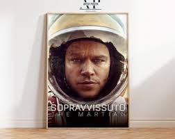 The Martian Movie Poster, Matt Damon Wall Art, Sci-fi Space Decor, Fine Art  Print, Movie Poster Gift