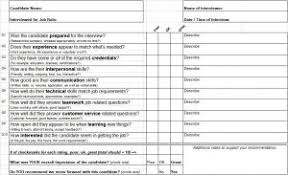 .sample receptionist kpis & kras • sample receptionist self appraisal job performance evaluation form page 2. 11 Free Interview Evaluation Forms Scorecard Templates