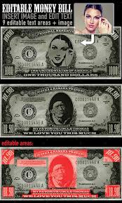 Editable Money Bill Money Bill Money Template Dollar Bill